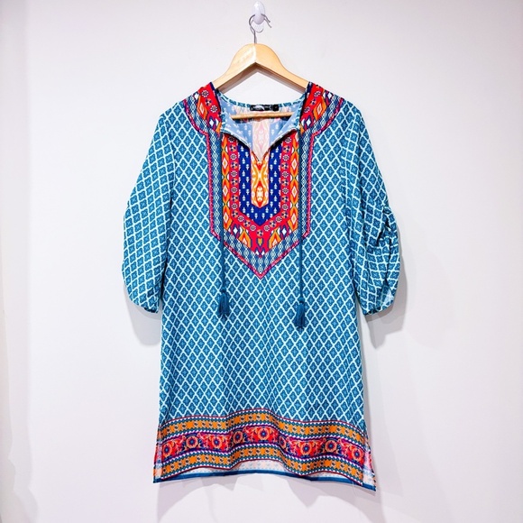 URBAN COCO Green and pink floral dress - Picture 4 of 10